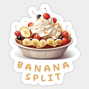 Banana Split | American cuisine | Dessert Sticker